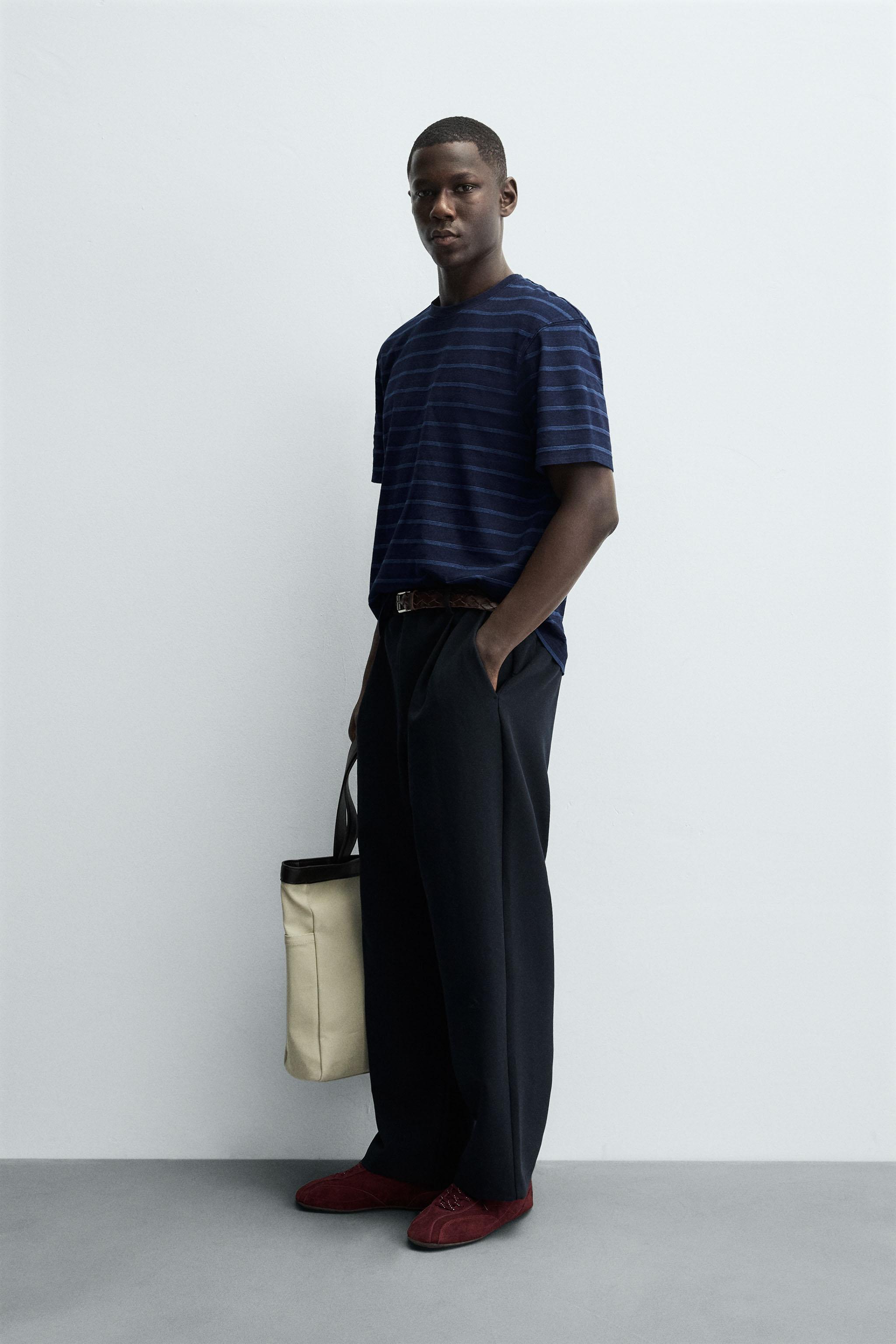 JACQUARD STRIPED T-SHIRT